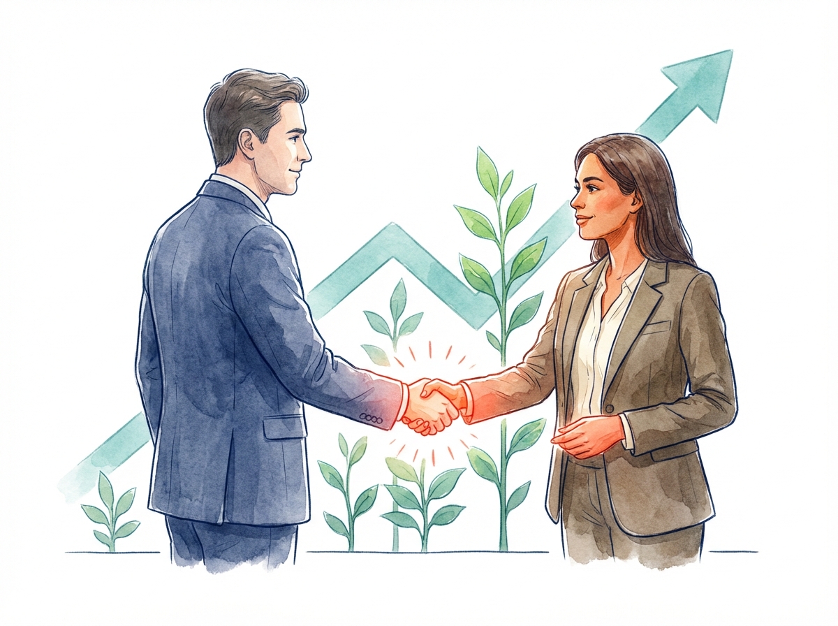 Growth phase illustration - partnership and scaling