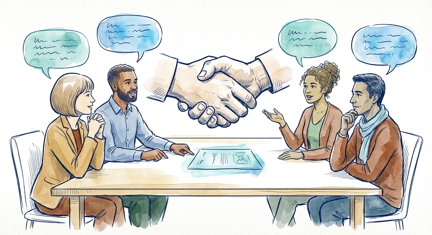 Partnership and collaboration illustration