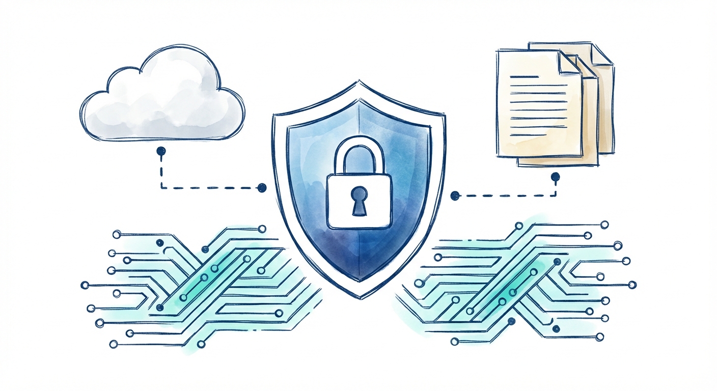 Secure technology illustration