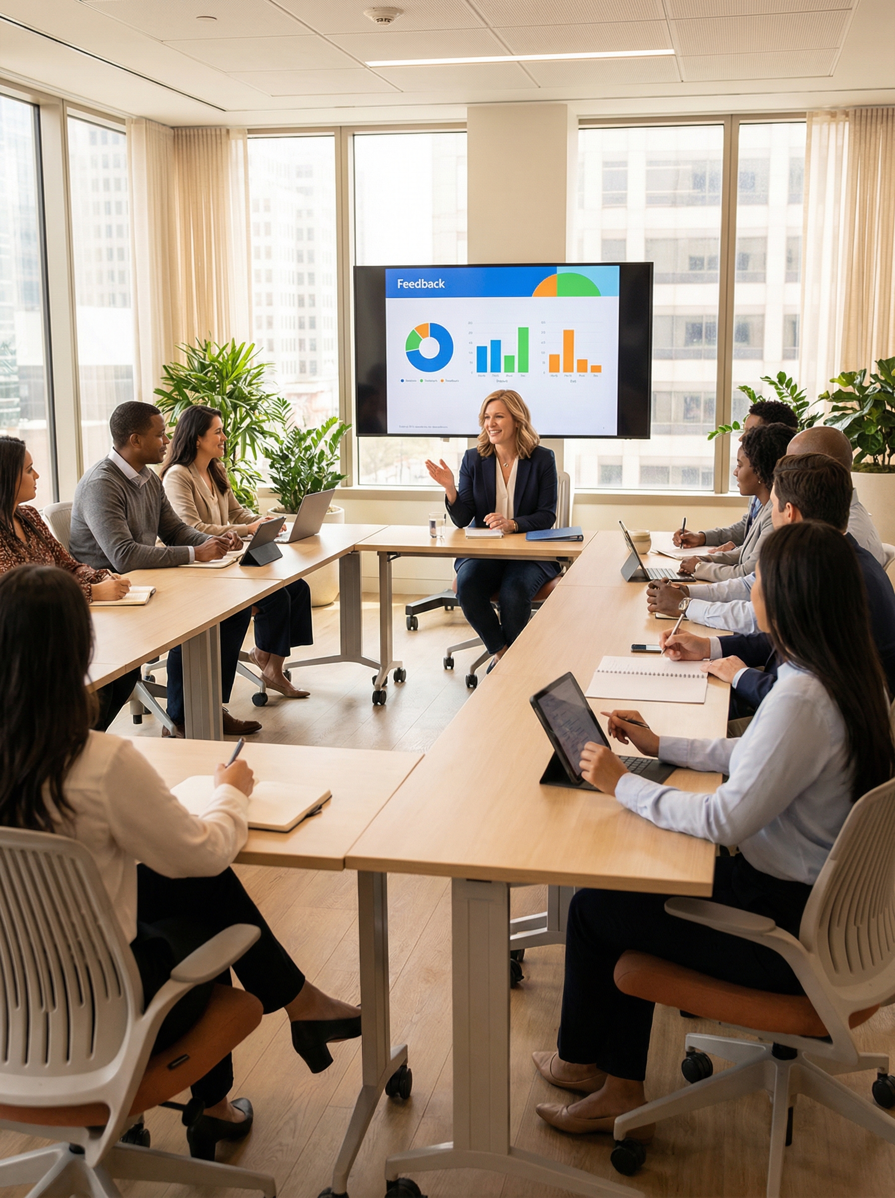Facilitator training workshop - trainer presenting to HR professionals